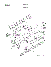 03 - Backguard parts for Frigidaire Range PLES389ACB from AppliancePartsPros.com