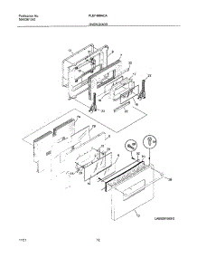 11 - Oven Door parts for Frigidaire Range PLEF489ACA from AppliancePartsPros.com