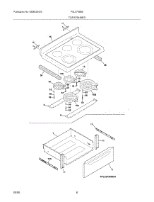 07 - Top / Drawer parts for Frigidaire Range PGLEF385ES6 from AppliancePartsPros.com