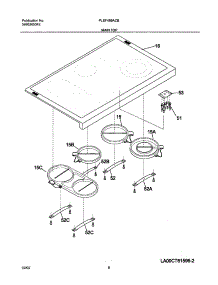 07 - Cooktop parts for Frigidaire Range PLEF489ACB from AppliancePartsPros.com