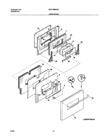 11 - Door parts for Frigidaire Range PLEF489ACB from AppliancePartsPros.com