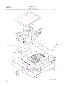 07 - Top / Drawer parts for Frigidaire Range PLES389CCC from AppliancePartsPros.com