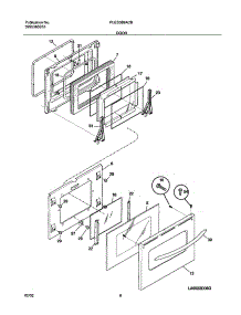 09 - Door parts for Frigidaire Range PLES389ACB from AppliancePartsPros.com