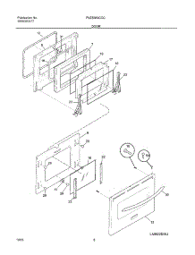 09 - Door parts for Frigidaire Range PLES389CCC from AppliancePartsPros.com