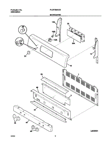 03 - Backguard parts for Frigidaire Range PLGF389ACB from AppliancePartsPros.com