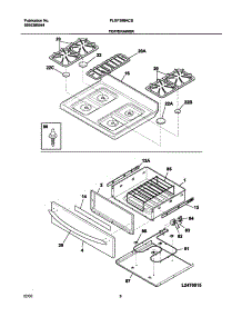 09 - Top / Drawer parts for Frigidaire Range PLGF389ACB from AppliancePartsPros.com