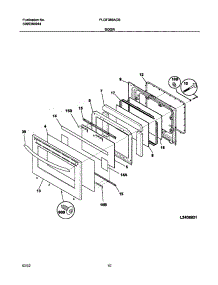 11 - Door parts for Frigidaire Range PLGF389ACB from AppliancePartsPros.com