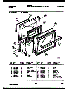 04 - Door Parts parts for Frigidaire Range R30BCW2 from AppliancePartsPros.com