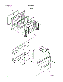 09 - Door parts for Frigidaire Range PLES389ACD from AppliancePartsPros.com