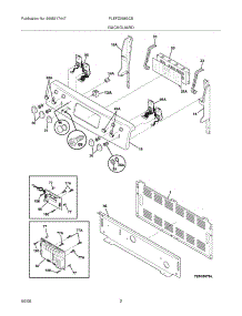 03 - Backguard parts for Frigidaire Range PLEFZ398GCB from AppliancePartsPros.com