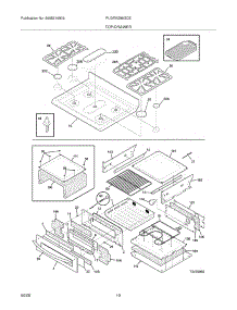 09 - Top / Drawer parts for Frigidaire Range PLGFMZ98GCE from AppliancePartsPros.com
