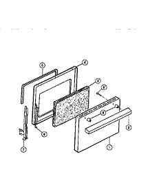 05 - Oven Door Panels parts for Frigidaire Range R530DL1 from AppliancePartsPros.com