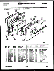 04 - Door Parts parts for Frigidaire Range RG45CW2 from AppliancePartsPros.com