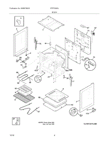 05 - Body parts for Frigidaire Range XFEF3005LWB from AppliancePartsPros.com