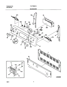 03 - Backguard parts for Frigidaire Range PLEF398ACA from AppliancePartsPros.com