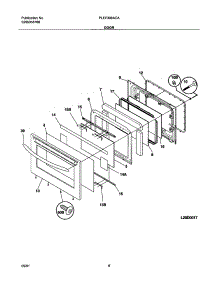 09 - Door parts for Frigidaire Range PLEF398ACA from AppliancePartsPros.com
