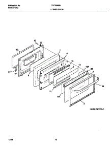 08 - Lower Door parts for Frigidaire Range TGO356BHD1 from AppliancePartsPros.com
