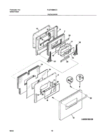 11 - Oven Door parts for Frigidaire Range PLEF489ACC from AppliancePartsPros.com
