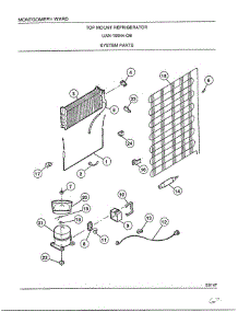 System parts for Frigidaire Refrigerator 19844B from AppliancePartsPros.com