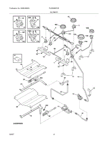 05 - Burner parts for Frigidaire Range PLGS389ECE from AppliancePartsPros.com