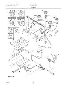 05 - Burner parts for Frigidaire Range PLGS389ECD from AppliancePartsPros.com