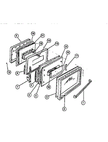05 - Door parts for Frigidaire Range R2000LL1 from AppliancePartsPros.com