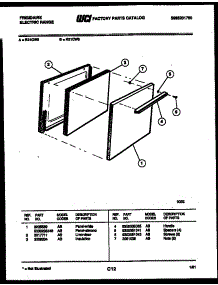 03 - Door Parts parts for Frigidaire Range R21CL6 from AppliancePartsPros.com
