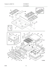 09 - Top / Drawer parts for Frigidaire Range PLGFMZ98GCF from AppliancePartsPros.com