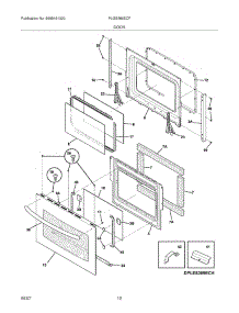 11 - Door parts for Frigidaire Range PLGS389ECF from AppliancePartsPros.com
