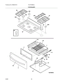 09 - Top / Drawer parts for Frigidaire Range PLGFZ390ECJ from AppliancePartsPros.com