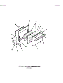 07 - Oven Door Panels parts for Frigidaire Range RA30CL0 from AppliancePartsPros.com