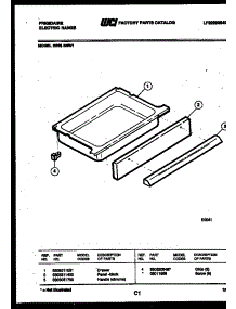 05 - Drawer Parts parts for Frigidaire Range RE36BNW1 from AppliancePartsPros.com