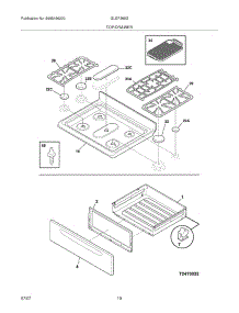 09 - Top / Drawer parts for Frigidaire Range GLGF389GBA from AppliancePartsPros.com