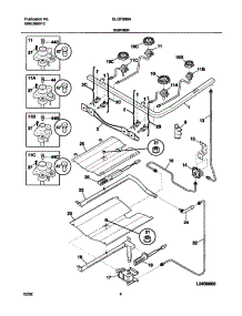 05 - Burner parts for Frigidaire Range GLGFS66ASC from AppliancePartsPros.com