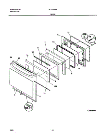 11 - Door parts for Frigidaire Range GLGFS66ASA from AppliancePartsPros.com