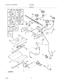 05 - Burner parts for Frigidaire Range GLGS389ESC from AppliancePartsPros.com