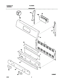 03 - Backguard parts for Frigidaire Range GLGFS66AQC from AppliancePartsPros.com