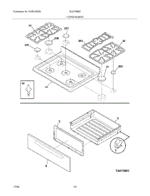 09 - Top / Drawer parts for Frigidaire Range GLGFS86DQB from AppliancePartsPros.com