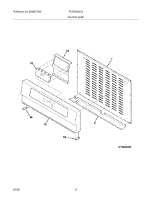 03 - Backguard parts for Frigidaire Range PLGF659GCA from AppliancePartsPros.com