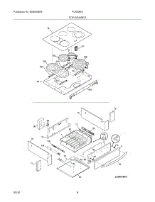 07 - Top / Drawer parts for Frigidaire Range PLES389DCC from AppliancePartsPros.com