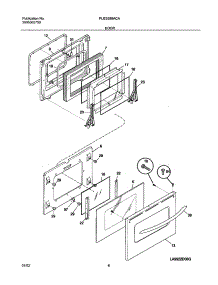 09 - Door parts for Frigidaire Range PLES389ACA from AppliancePartsPros.com