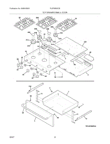 09 - Top / Drawer parts for Frigidaire Range PLGF659ECB from AppliancePartsPros.com