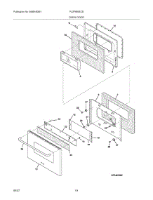 11 - Door parts for Frigidaire Range PLGF659ECB from AppliancePartsPros.com