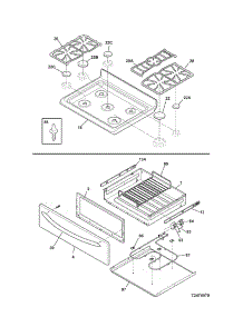 09 - Top / Drawer parts for Frigidaire Range PLGFZ390ECE from AppliancePartsPros.com