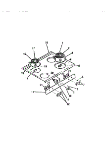 03 - Cook-Top Surface Units, Switches parts for Frigidaire Range R24CW1 from AppliancePartsPros.com