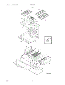 09 - Top / Drawer parts for Frigidaire Range PLGS389ECI from AppliancePartsPros.com
