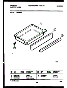 05 - Drawer Parts parts for Frigidaire Range RE36BNW3 from AppliancePartsPros.com