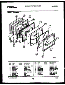 04 - Door Parts parts for Frigidaire Range RE36BNL3 from AppliancePartsPros.com