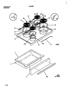04 - Top / Drawer parts for Frigidaire Range REG38BNW4 from AppliancePartsPros.com