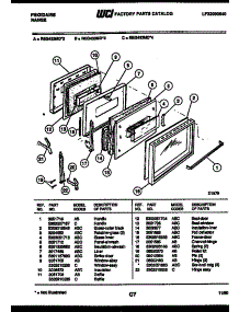 05 - Door Parts parts for Frigidaire Range REG433MDW2 from AppliancePartsPros.com
